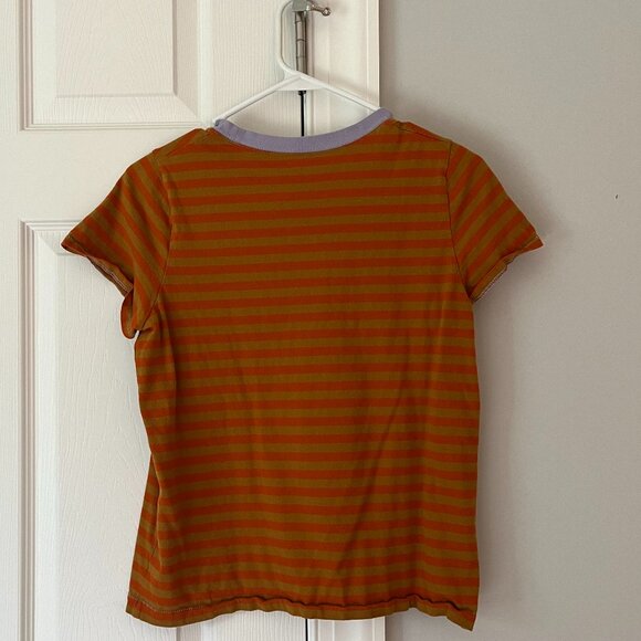 Madewell *Northside Vintage Tee* Size Small | Maple Glow | Orange Stripes | EUC - Picture 5 of 11